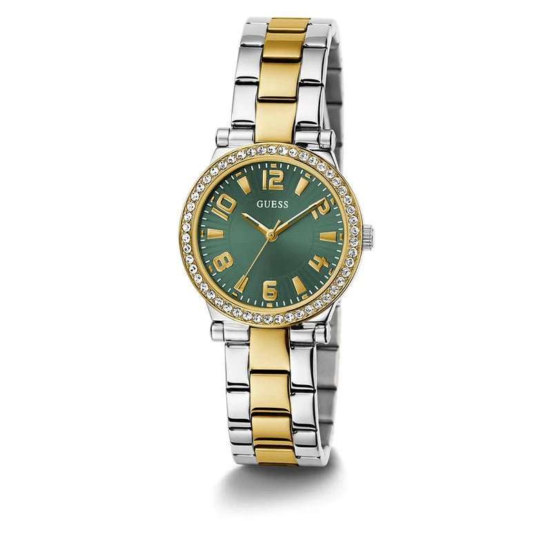 Guess Fawn Green Dial Analog Woman's Watch | GW0686L2