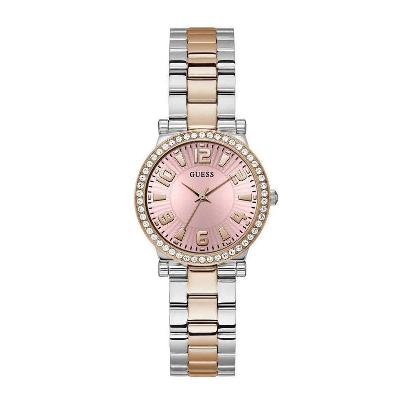 Guess Fawn Pink Dial Two-Tone Stainless Steel Woman's Watch | GW0686L4