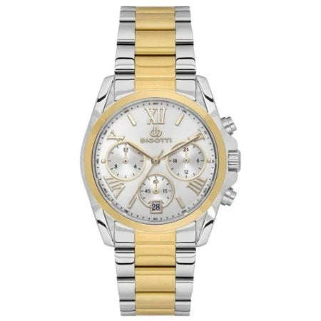 Bigotti Milano Two-Tone Gold & Silver Chronograph Women's Watch | BG.1.10589-4