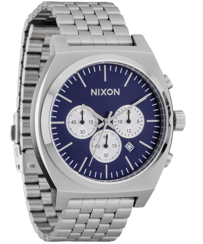 Nixon Midnight Blue Dial Stainless Steel Chronograph Unisex Watch | A9725327-00