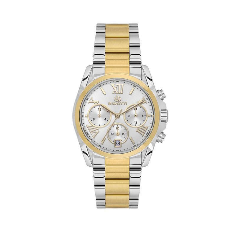 Bigotti Milano Two-Tone Gold & Silver Chronograph Women's Watch | BG.1.10589-4