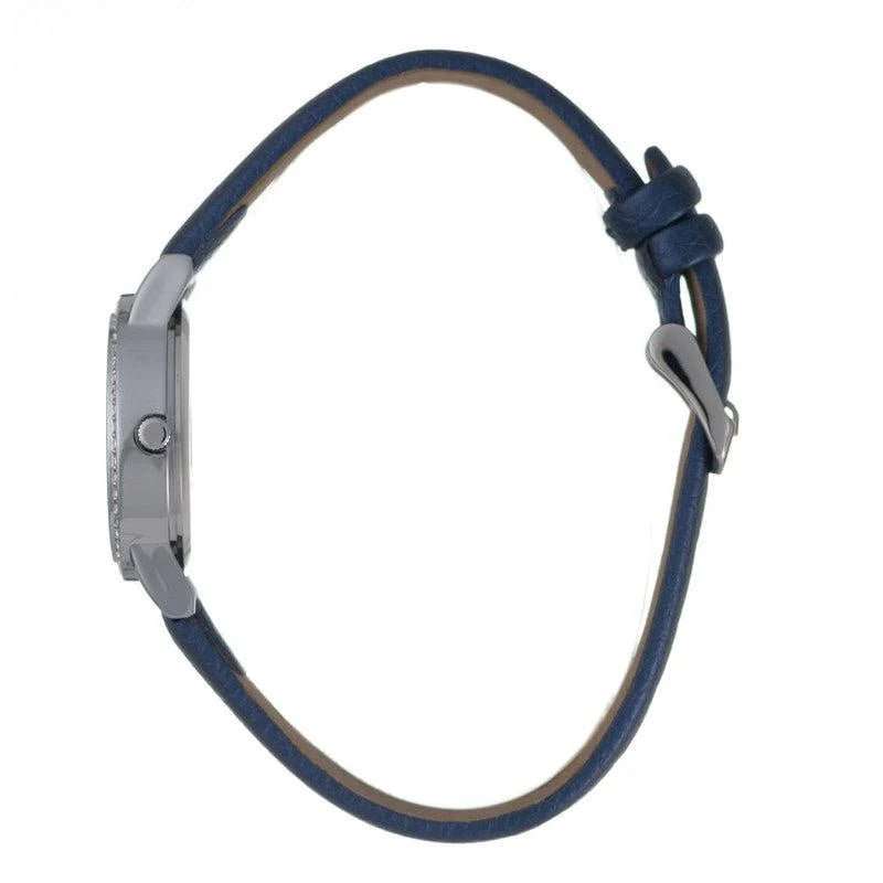 Hallmark Blue Dial & Leather Strap Women's Watch | HL1491Z