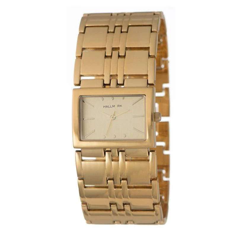 Hallmark Gold Bangle Champagne Dial Woman's Watch | HA1330C