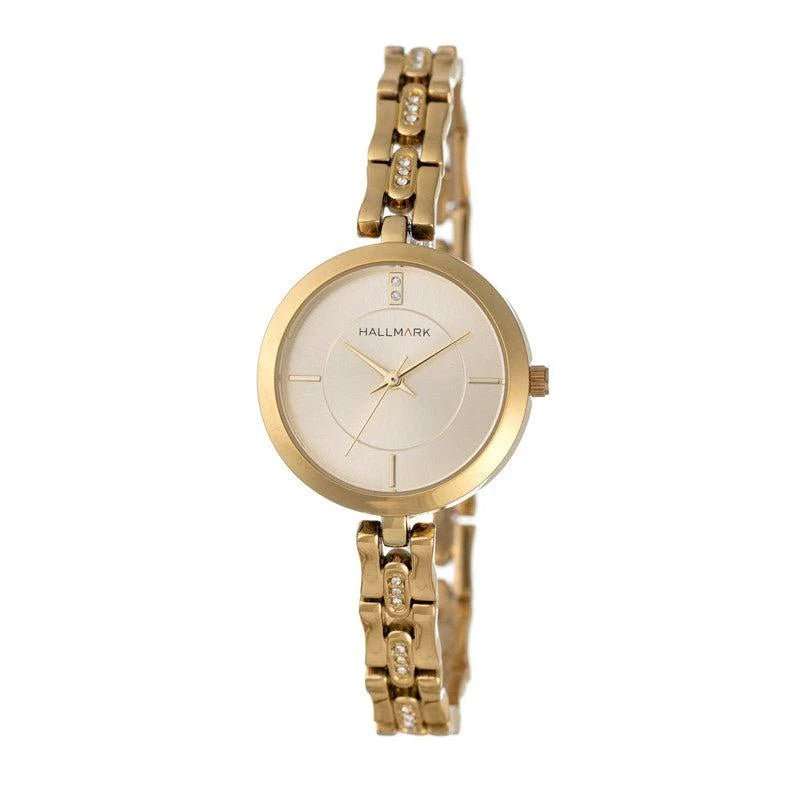 Hallmark Gold Champagne Dial Woman's Watch | HA1502C