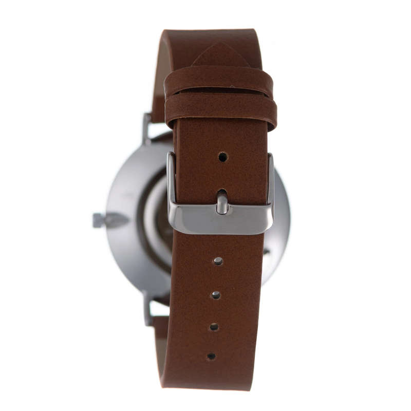Hallmark Leather Brown Strap Black Dial Men's Watch | HL1485B