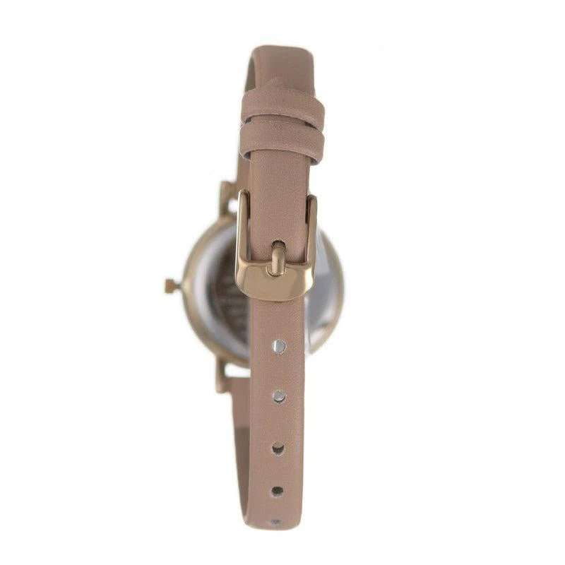 Hallmark Leather Brown Strap Silver Dial Woman's Watch | HL1490N
