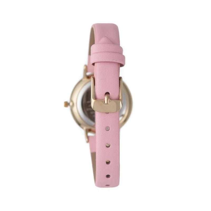 Hallmark Leather Pink Strap Silver Dial Woman's Watch | HL1489P