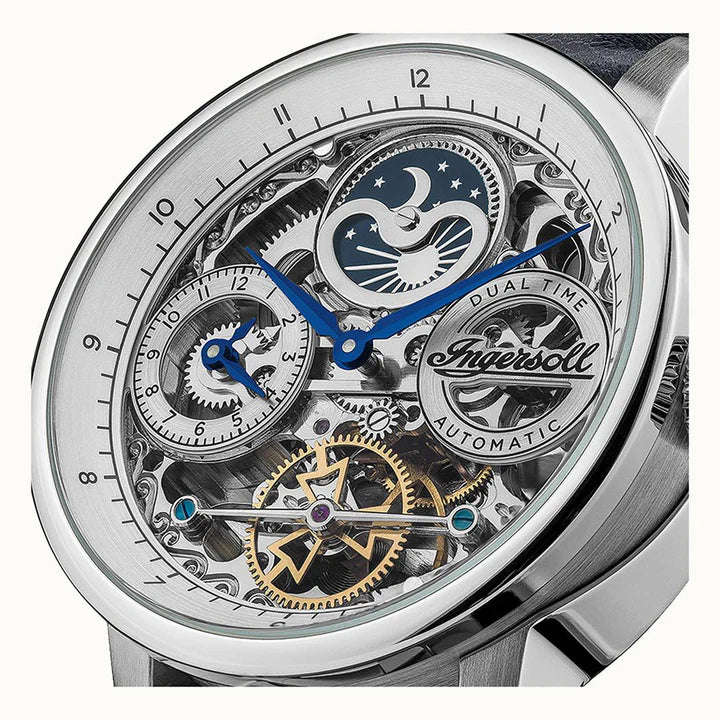 Ingersoll Automatic Silver Skeleton Dial Men's Watch | I07702