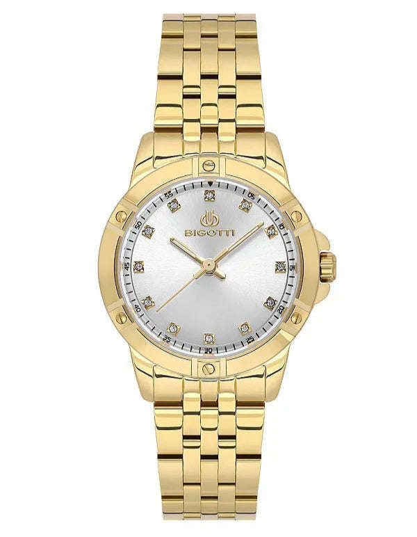 Bigotti Gold-Tone Silver Dial Women's Watch | BG.1.10563-3