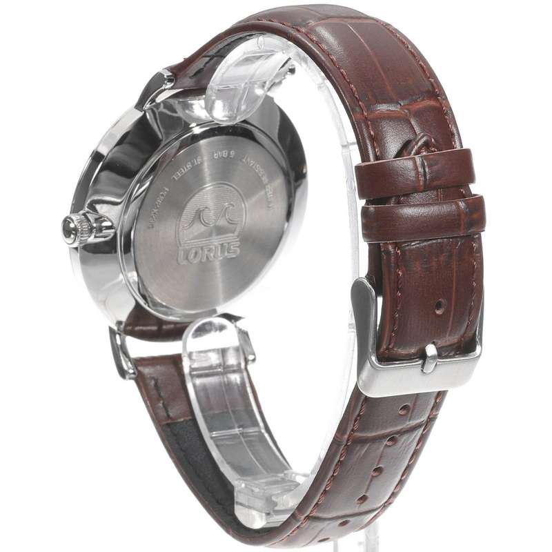 Lorus Brown Leather Stainless Steel Men's Watch | RH961RX9