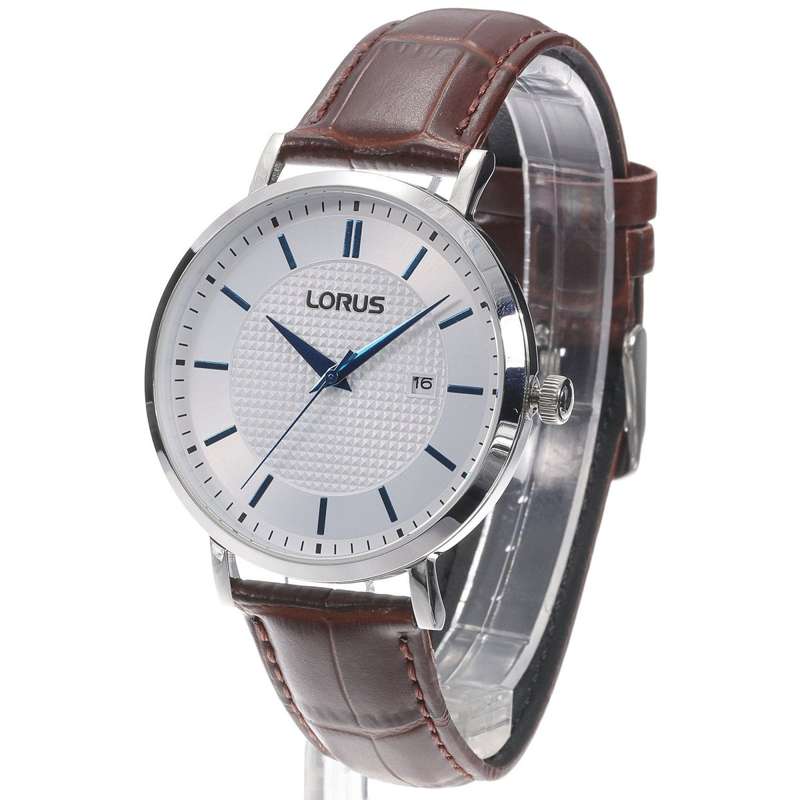 Lorus Brown Leather Stainless Steel Men's Watch | RH961RX9