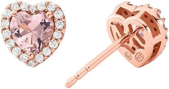 Michael Kors 14K Rose Gold-Plated Sterling Silver Heart-Cut Stud Earrings | MKC1519A2791