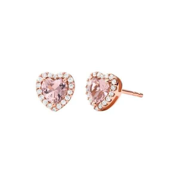 Michael Kors 14K Rose Gold-Plated Sterling Silver Heart-Cut Stud Earrings | MKC1519A2791