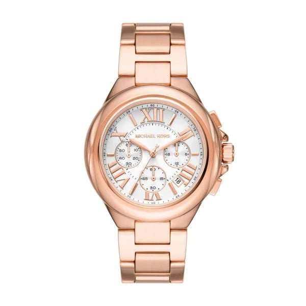 Michael Kors Camille Chronograph Rose Gold-Tone Stainless Steel Woman's Watch | MK7271