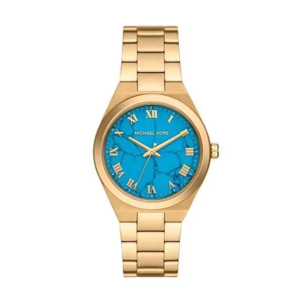 Michael Kors Lennox Three-Hand Gold-Tone Stainless Steel Woman's Watch | MK7460