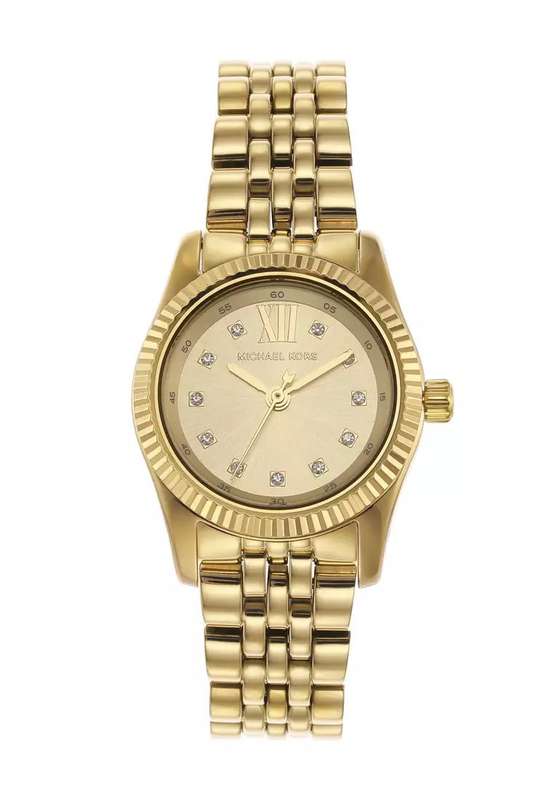Michael Kors Lexington Three-Hand Gold-Tone Stainless Steel Woman's Watch | MK4741