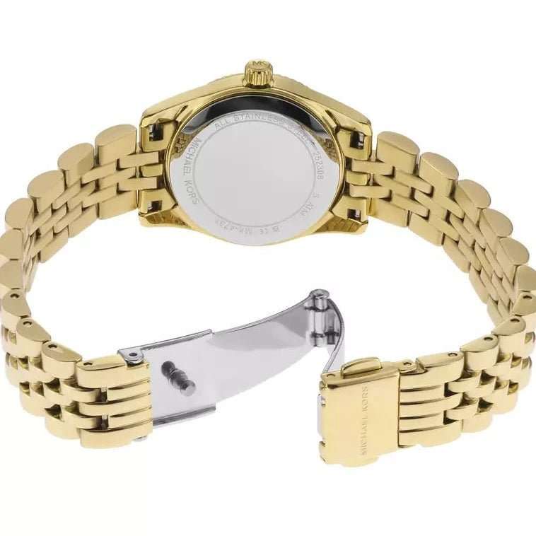 Michael Kors Lexington Three-Hand Gold-Tone Stainless Steel Woman's Watch | MK4741