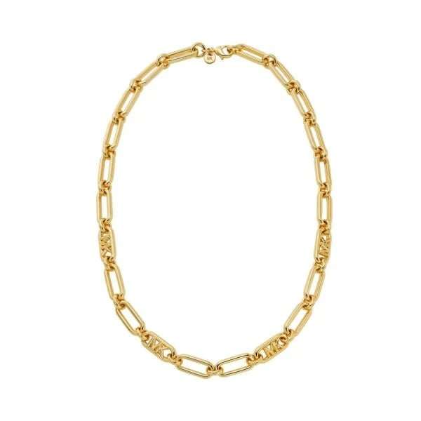 Michael Kors Premium Statement Link 14K Gold-Plated Empire Link Women's Necklace | MKJ828400710