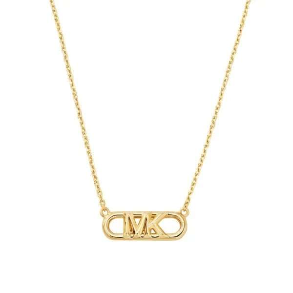 Michael Kors Premium Statement Link Gold Sterling Silver Pendant Women's Necklace|MKC164200710