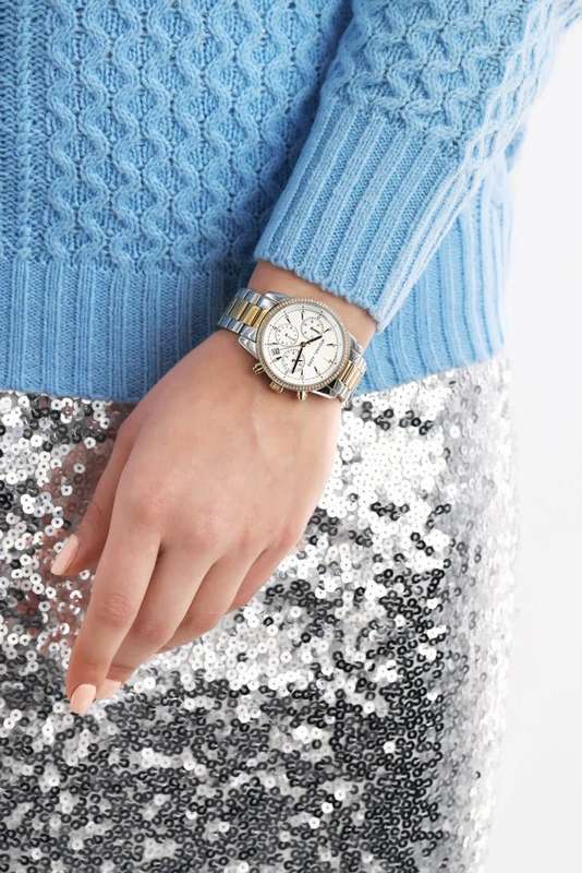 Michael Kors Bryant Silver Round Stainless Steel Woman's Watch | MK6474