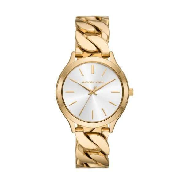 Michael Kors Runway Three-Hand Gold-Tone Stainless Steel Woman's Watch | MK7472