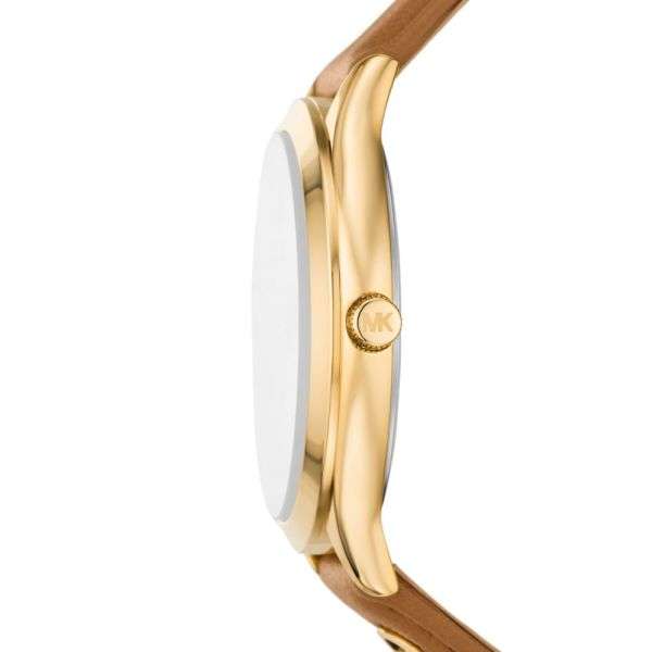 Michael Kors Slim Runway Three-Hand Luggage Leather Woman's Watch | MK7465