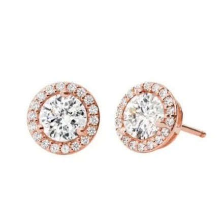 Michael Kors Sterling Silver Cubic Zirconia Halo Women's Studs
