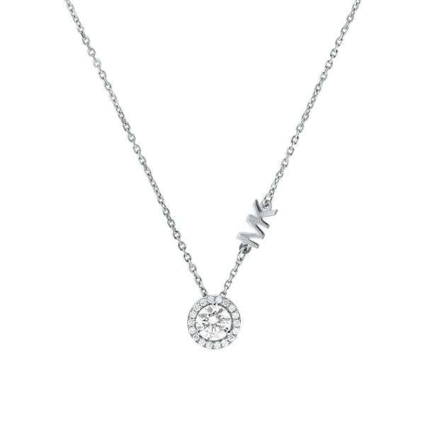 Michael Kors Sterling Silver Cubic Zirconia Pendant Women's Necklace | MKC1208AN040