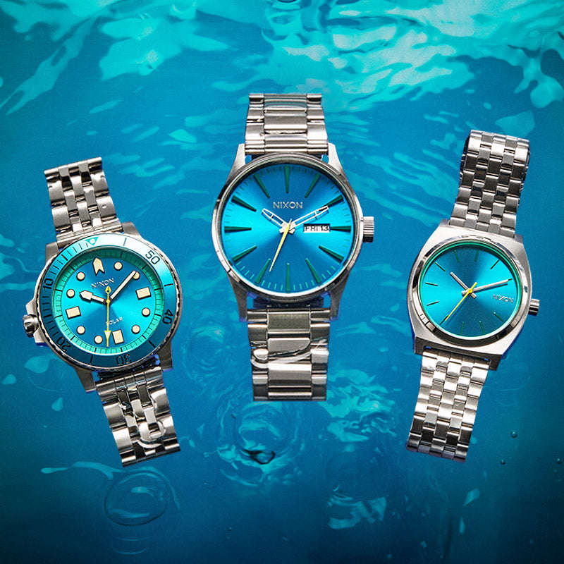 Nixon Stainless Steel Ombre Byron Blue Dial Unisex Watch | A3565309-00