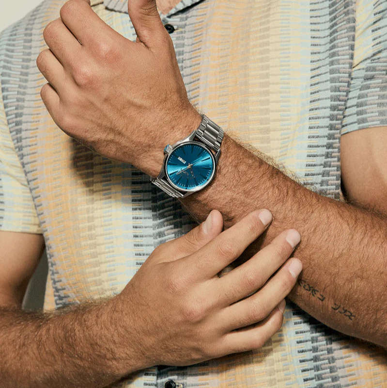 Nixon Stainless Steel Ombre Byron Blue Dial Unisex Watch | A3565309-00