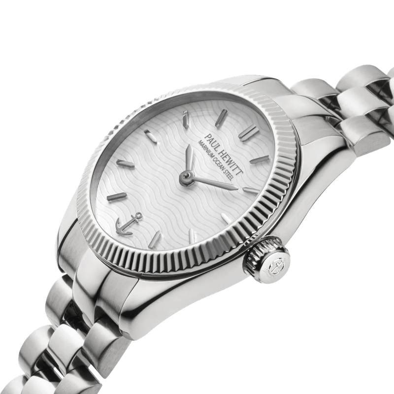 Paul Hewitt Petit Soleil Round Watch Silver Woman's White |PH-W-1181