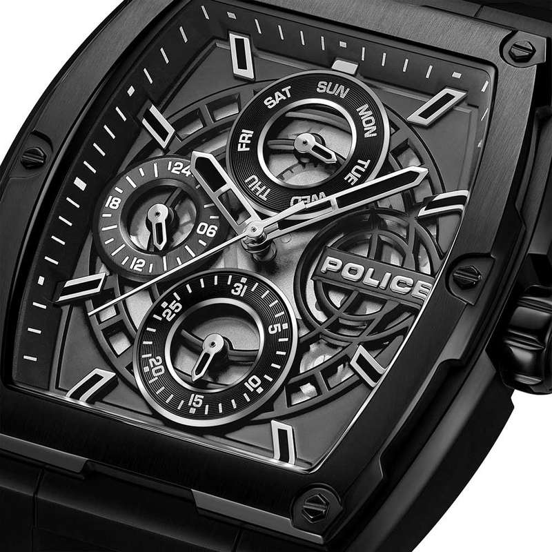 Police  Black Chronograph Skeleton Men's Watch | PEWJQ0004501