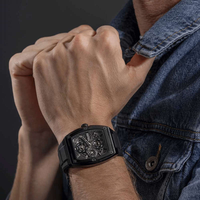 Police  Black Chronograph Skeleton Men's Watch | PEWJQ0004501