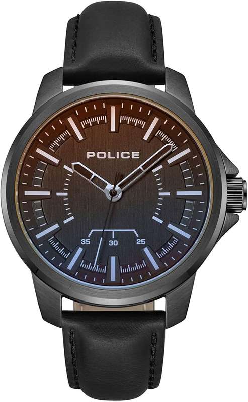 Police Analog Quartz with Leather Strap Watch Men's | PEWJA0004802