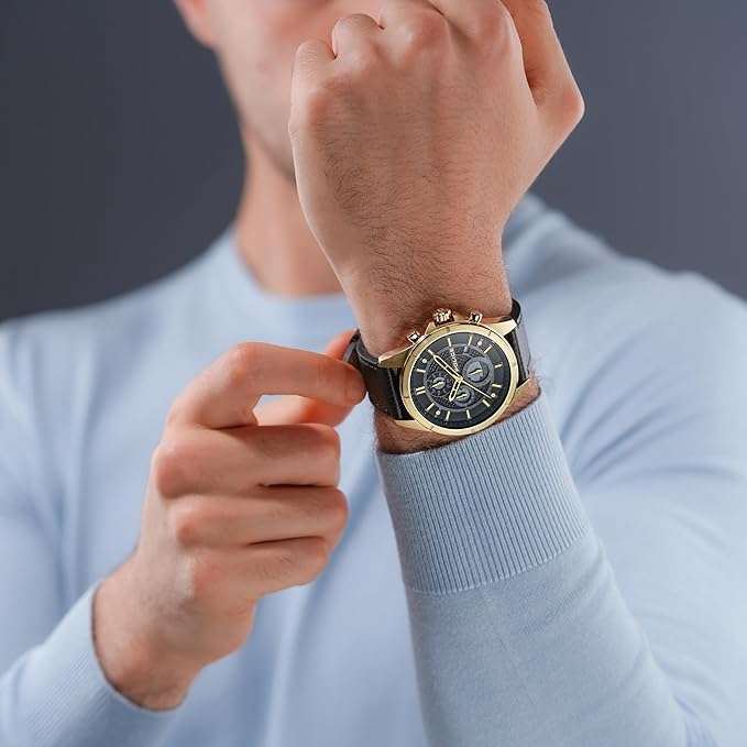 Police Burbank Leather Strap Men's Watch | PEWGC0054001
