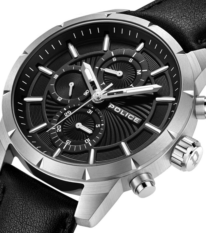 Police Neist Black Leather Men's Watch | PEWJF2227102