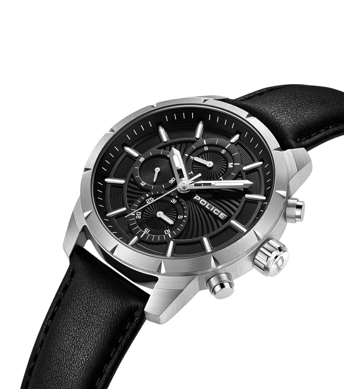 Police Neist Black Leather Men's Watch | PEWJF2227102