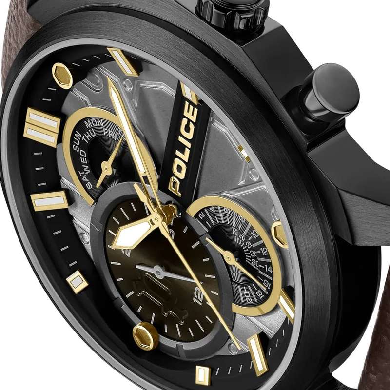 Police Reactor Leather Men's Watch | PEWGF0039203
