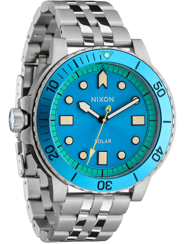 Nixon Stinger 44 Stainless Steel Byron Blue Green Unisex Dive Watch | A14025308-00