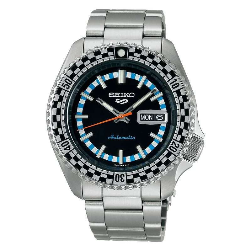 Seiko 5 Sports Black & White Checker Flag Special Edition Men's Watch | SRPK67K1