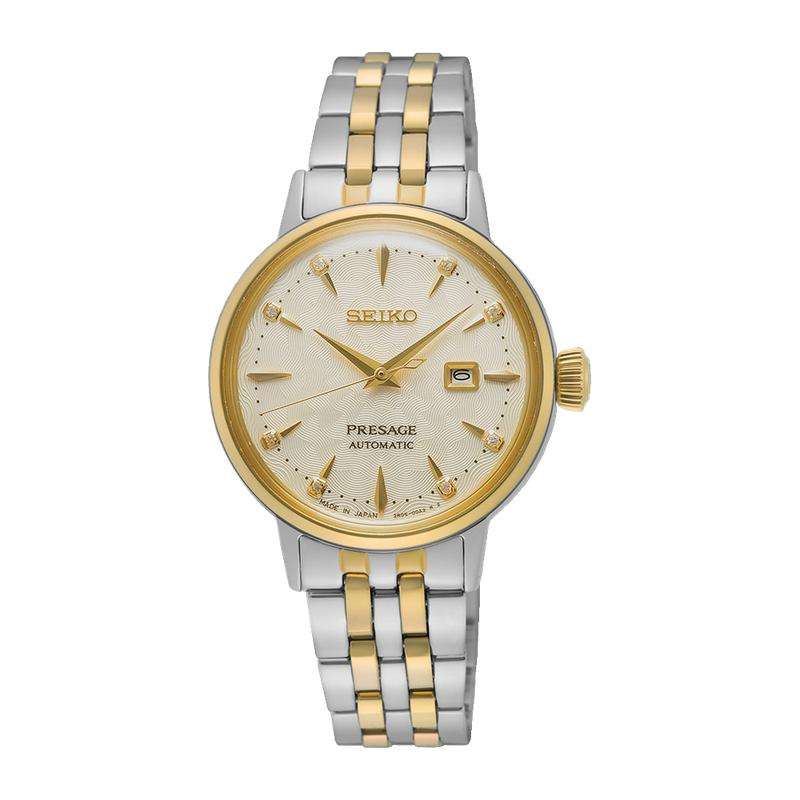 Seiko Presage Cocktail Time 'WHITE LADY' Automatic Dimond Twist Woman's Watch | SRE010J1
