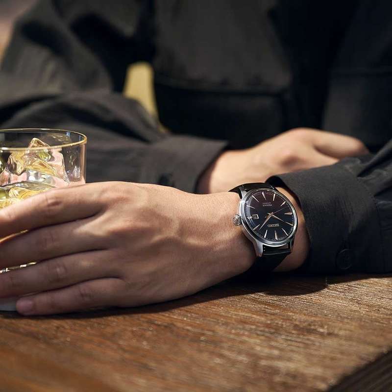 Seiko Presage Purple Sunset Cocktail Time Ltd Edition Men's Watch  | SRPK75J1