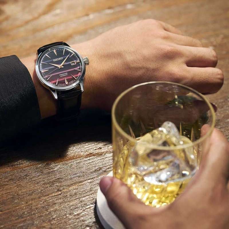 Seiko Presage Purple Sunset Cocktail Time Ltd Edition Men's Watch  | SRPK75J1