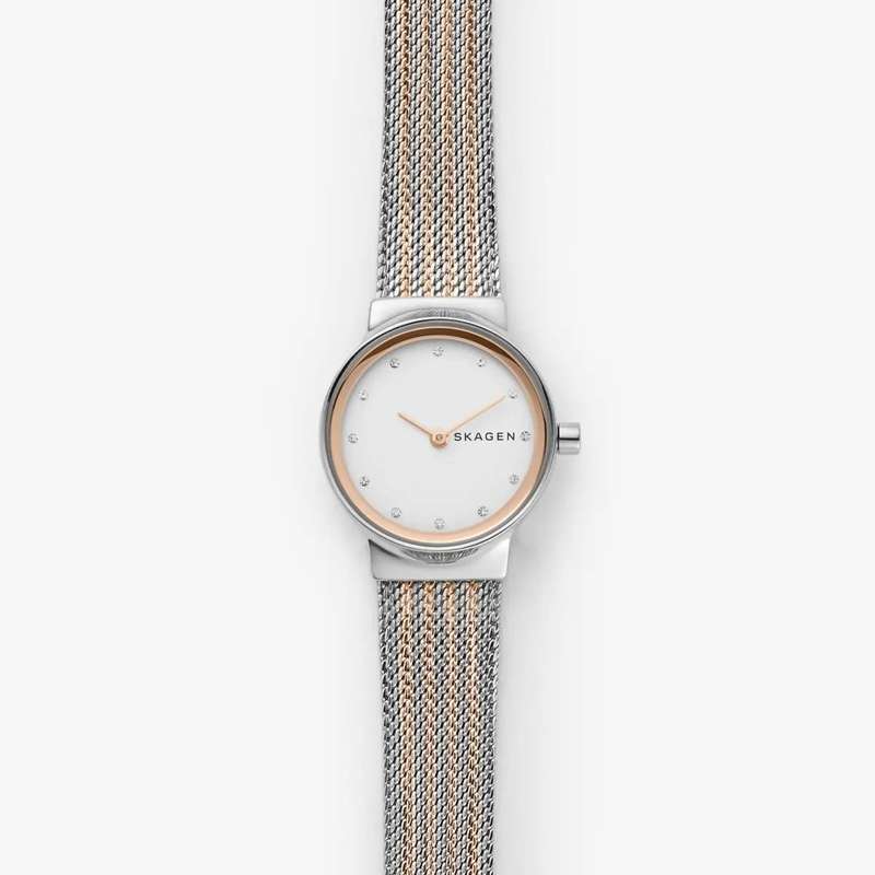 Skagen Freja Silver Round Stainless Steel Mesh Women's Watch | SKW2699