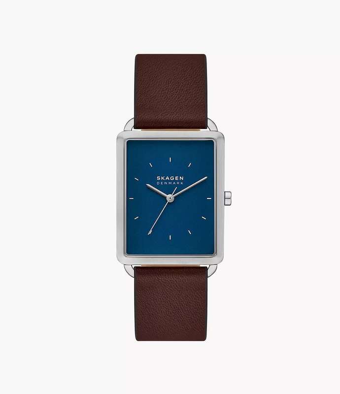 Skagen Hagen Three-Hand Brown Leather Men's Watch