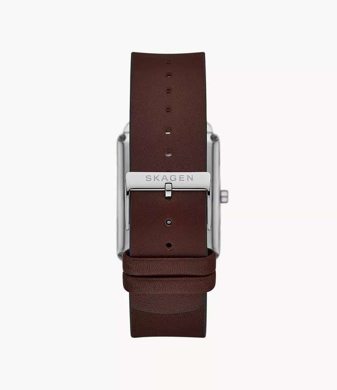 Skagen Hagen Three-Hand Brown Leather Men's Watch