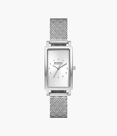 Skagen Hagen Three-Hand Silver Stainless Steel Mesh Unisex Watch | SKW3115