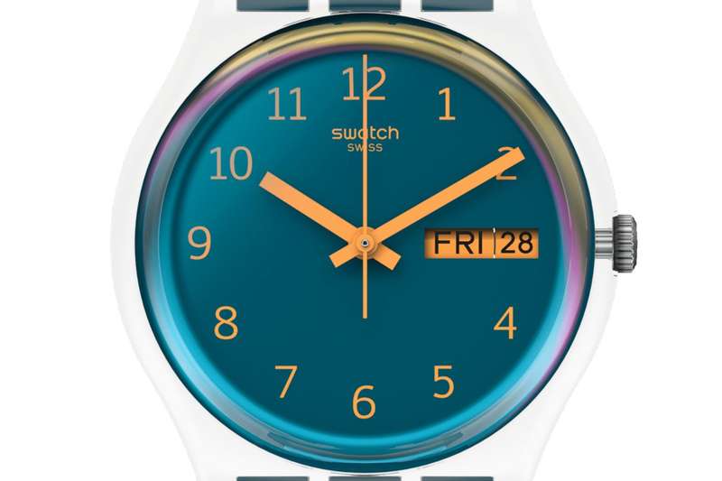 Swatch Blue Away Quartz Blue Dial Blue Silicone Strap Unisex Watch | SO28K700