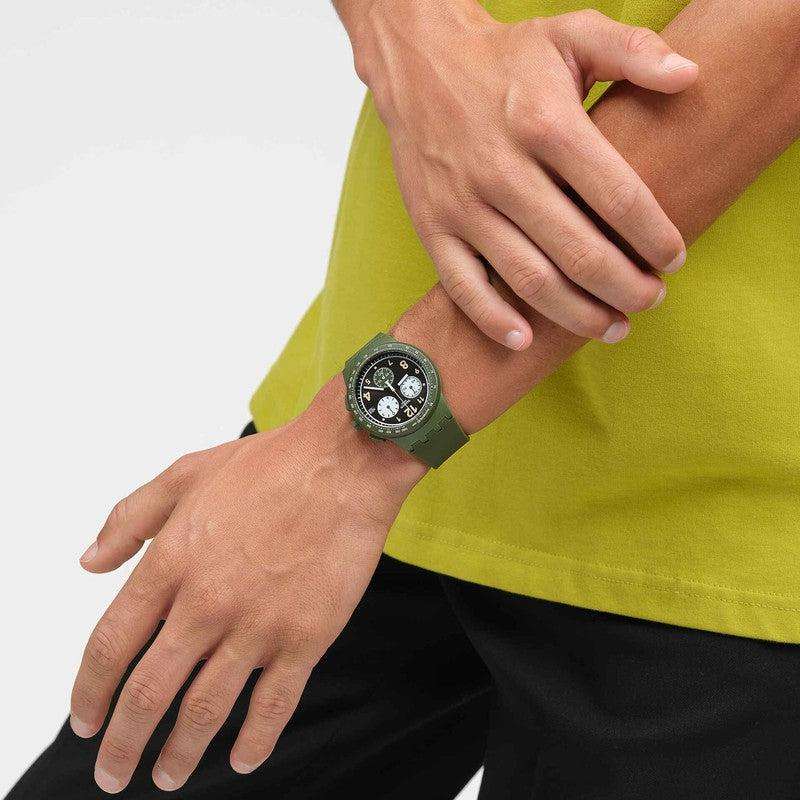 Swatch NOTHING BASIC ABOUT GREEN Men's Watch | SUSG406