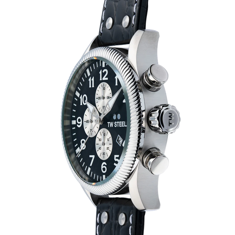 TW Steel Black & Silver Volante Mens Watch | VS110
